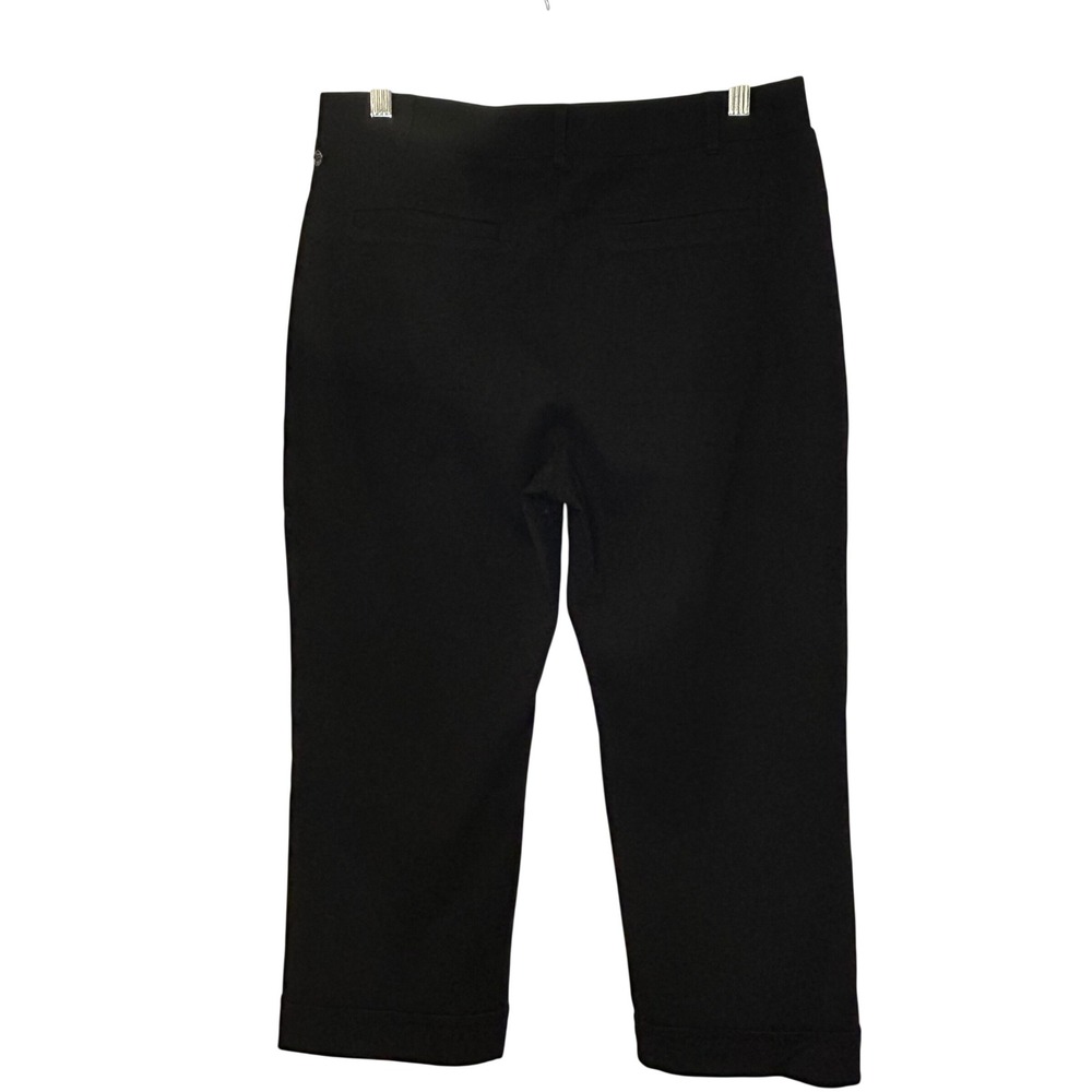 Betabrand Dress Pant Yoga Pants Black Cropped Cuffed Straight‎ Leg Petite Large - Picture 4 of 12